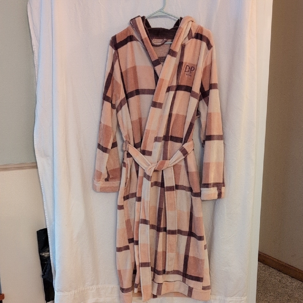 Plaid Hooded Bathrobe